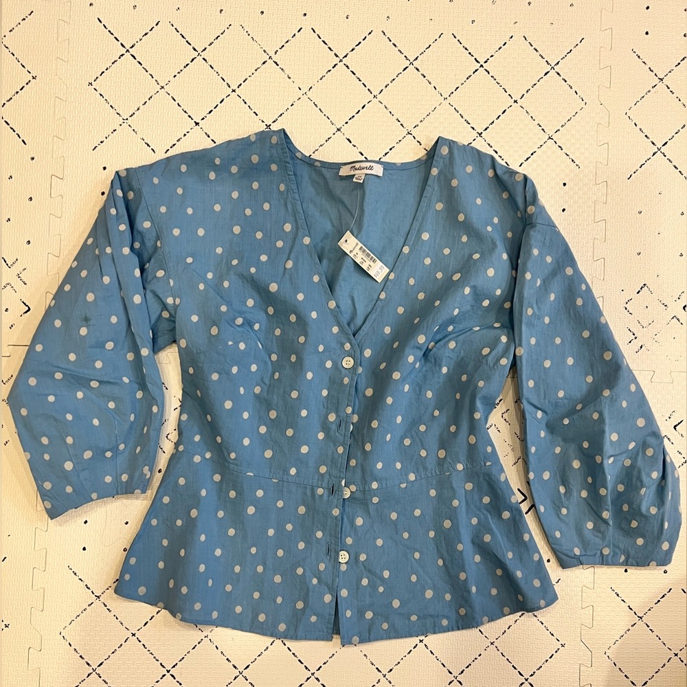 Madewell polka dot blouse